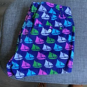 Multicolored sailboat shorts